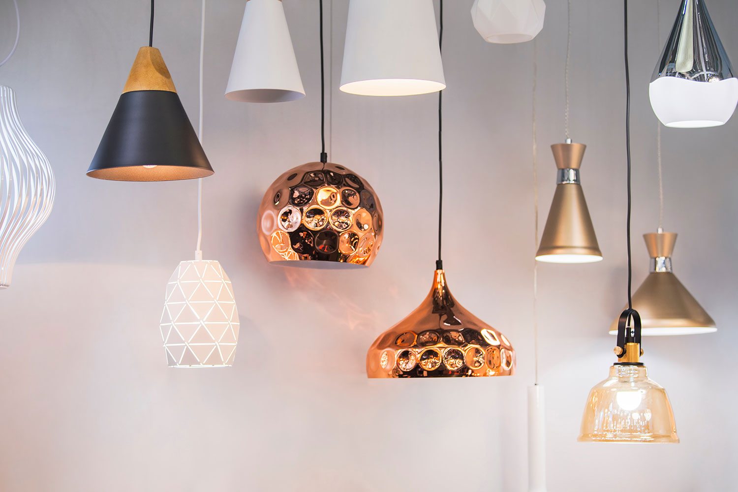 a selection of pendant lights