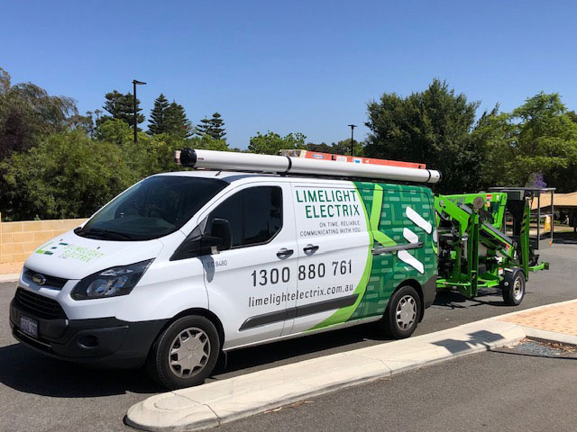 Limelight Electrix Van providing electrician Bicton services.